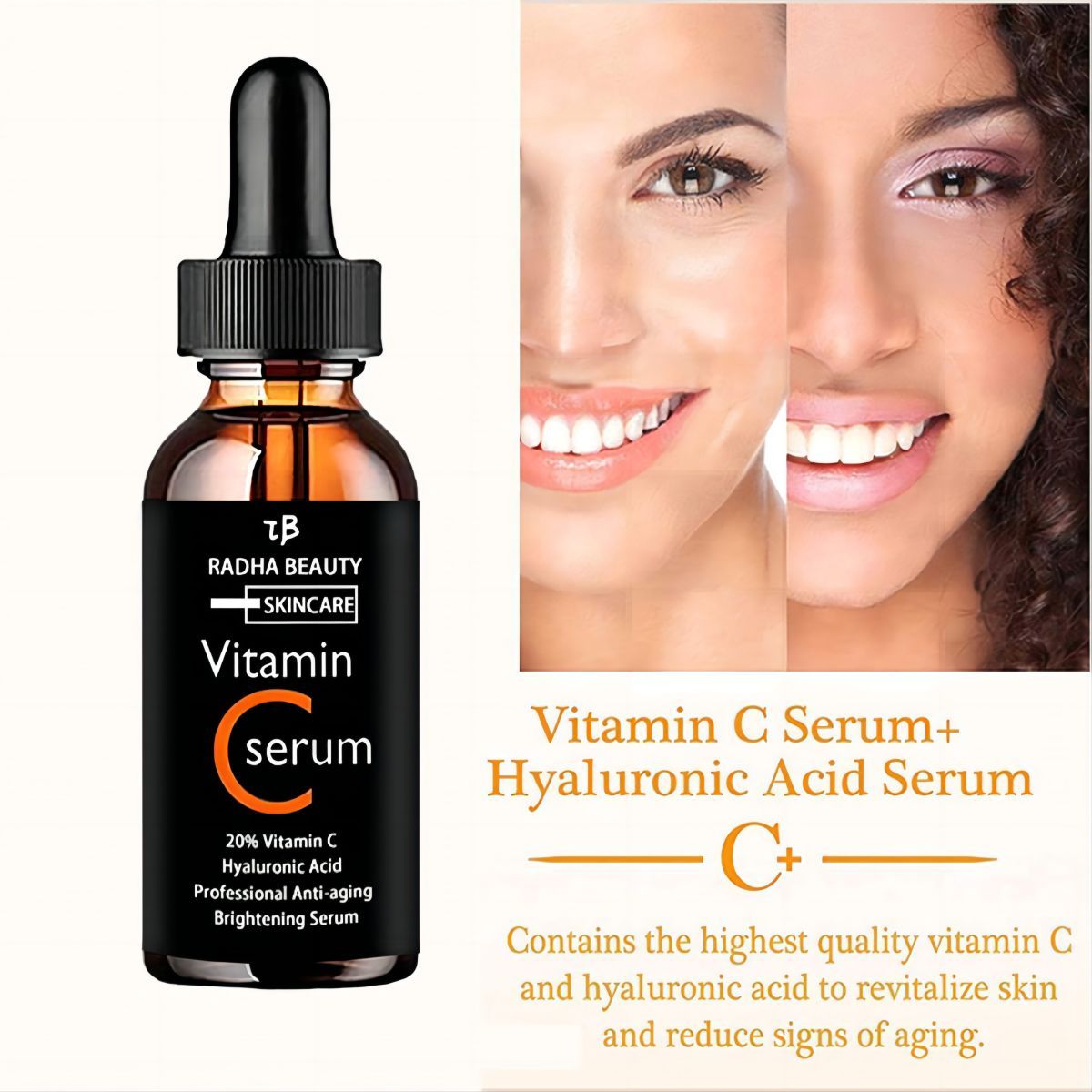 Growth Factor Serum - Suero de vitamina C, suero Facial