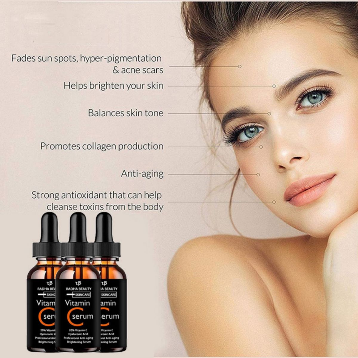 Suero de vitamina C, suero Fac - Growth Factor Serum reseña y precio