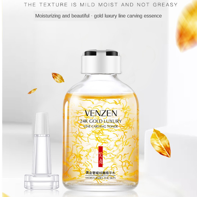 Sérum hidratante de oro de 24K - Luxury Skincare Acne reseña y precio