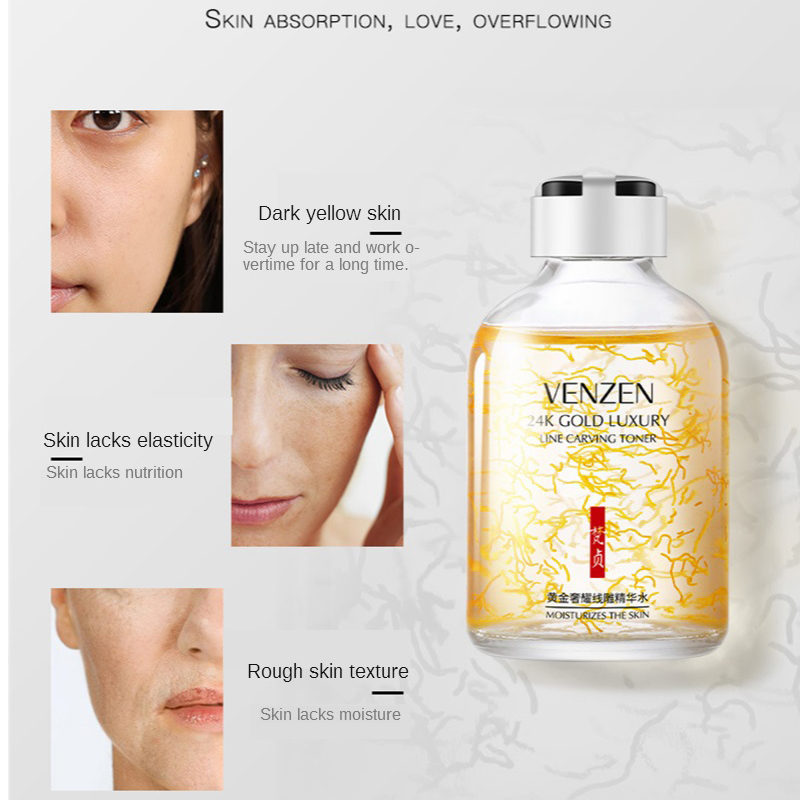 Sérum hidratante de oro de 24K - Luxury Skincare Acne reseña y precio